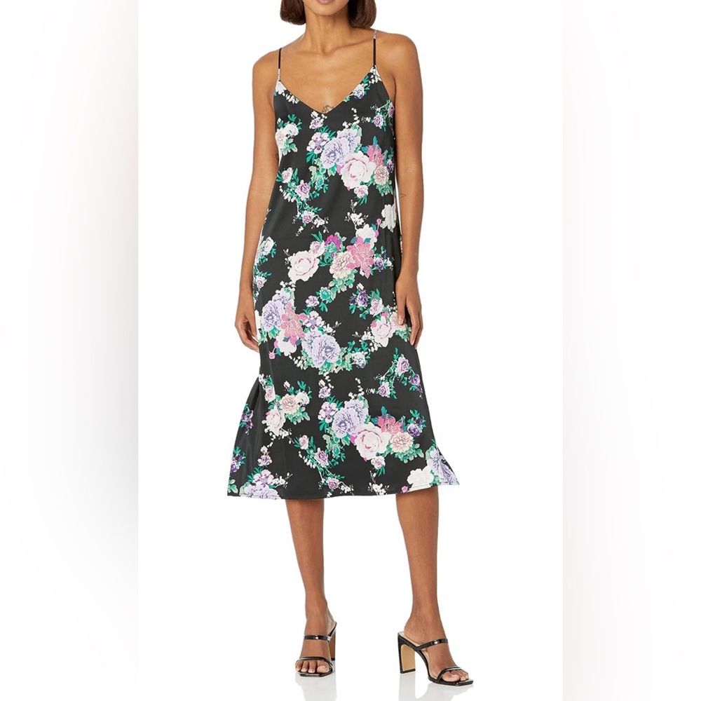 The Drop Women’s Ana Silky V-Neck Midi Slip Dress
